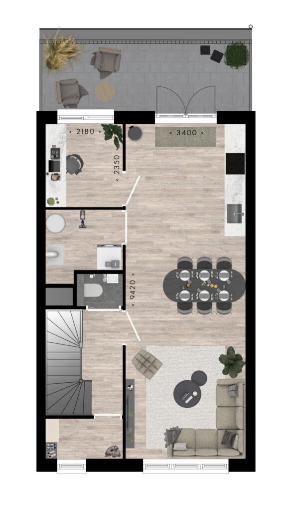 Weboma BouwGemaksWoning beneden- bovenwoning V1